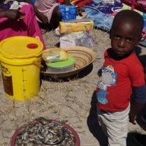 Little boy at open market