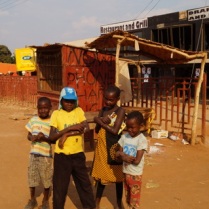 Kids in a village in Zambia