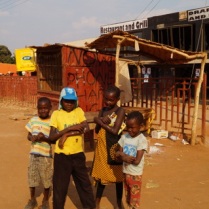 Kids in a village in Zambia